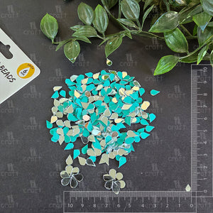 iCraft Drop Glass Mirror Beads. Pack Of 50 Grams