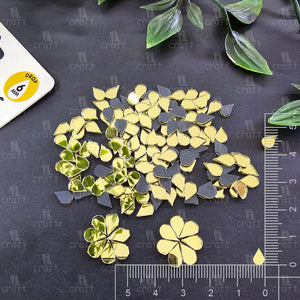 iCraft Gold Drop Glass Mirror Beads. Pack Of 50 Grams