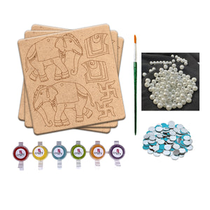 iCraft DIY Side Toran Kit  (Mandala With Elephant Design-FB 41)