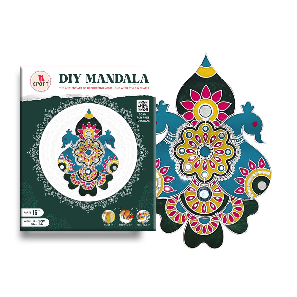 iCraft DIY Rangoli Kit (MOTIF PEACOCK-FB 50)