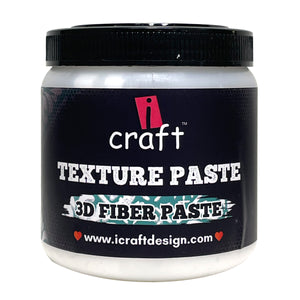 3D Fiber Paste by iCraft: Clear Gloss Paste for 3D Embossing Effects-250ml