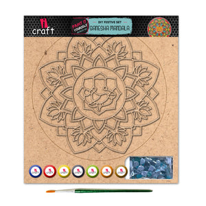 iCraft DIY Mandala Art Kit - Festive Home Decor - Ganesh Mandala