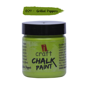 iCraft Premium Chalk Paint - Smooth, Creamy & Non-Toxic - Ideal for DIY & Resin Projects-100ml  Grilled Peppers