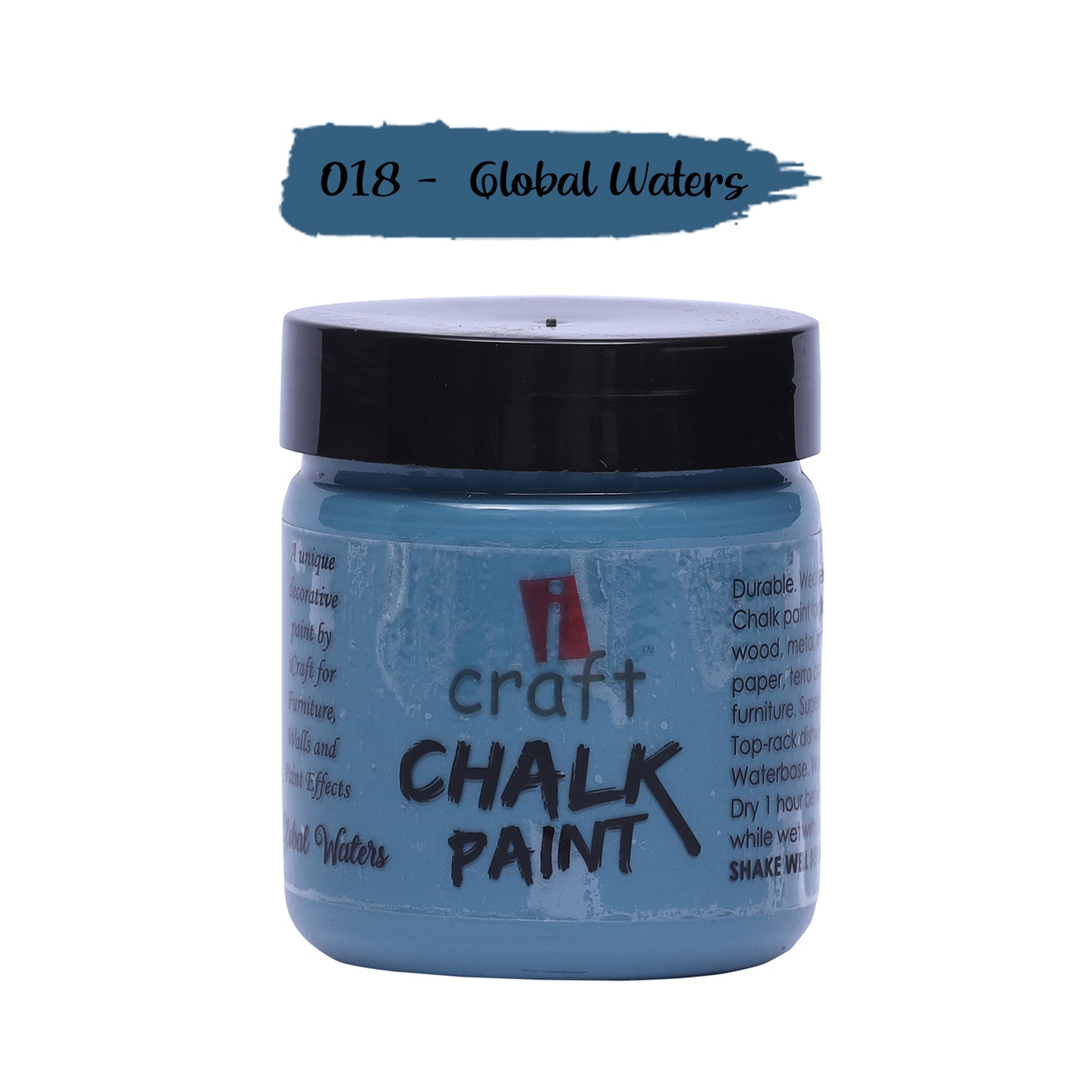 iCraft Premium Chalk Paint - Smooth, Creamy & Non-Toxic - Ideal for DIY & Resin Projects-100ml Global Water