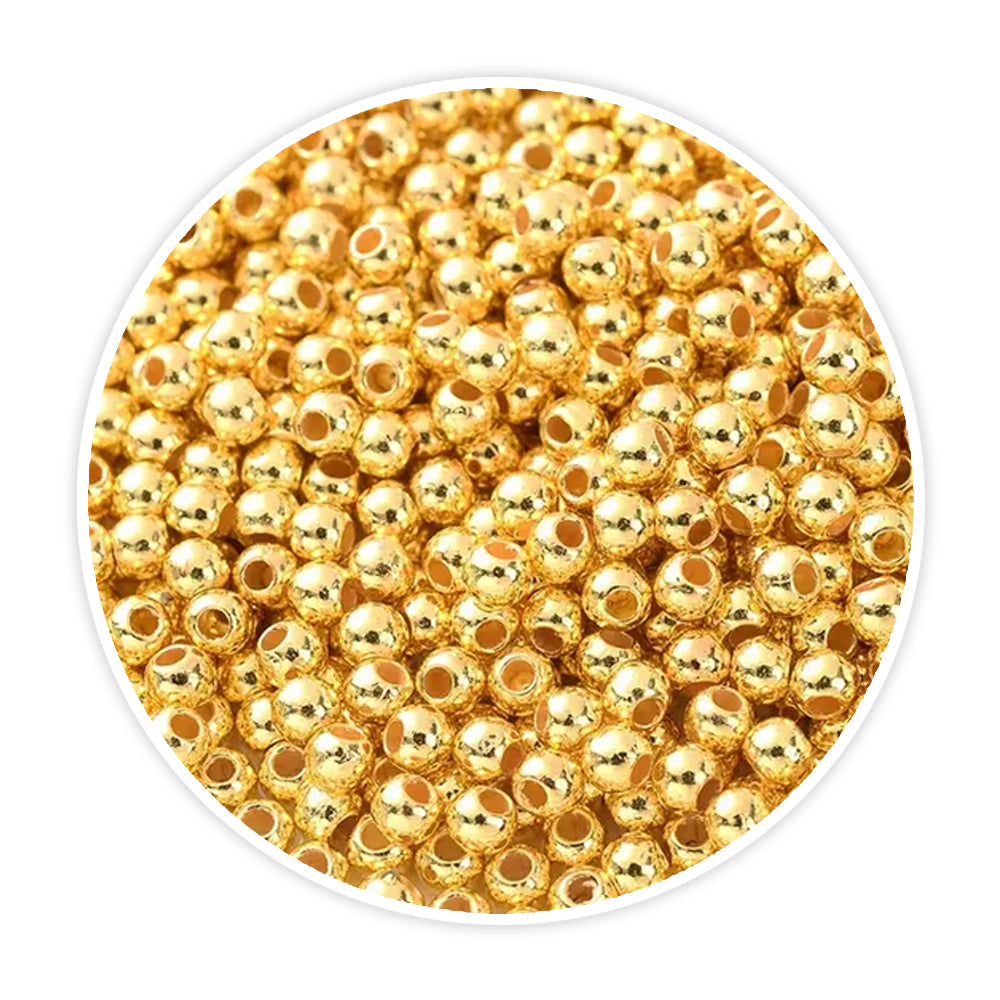 “Golden Moti Beads -S  Illuminate Your Creations!”Pack Of 20 Grams