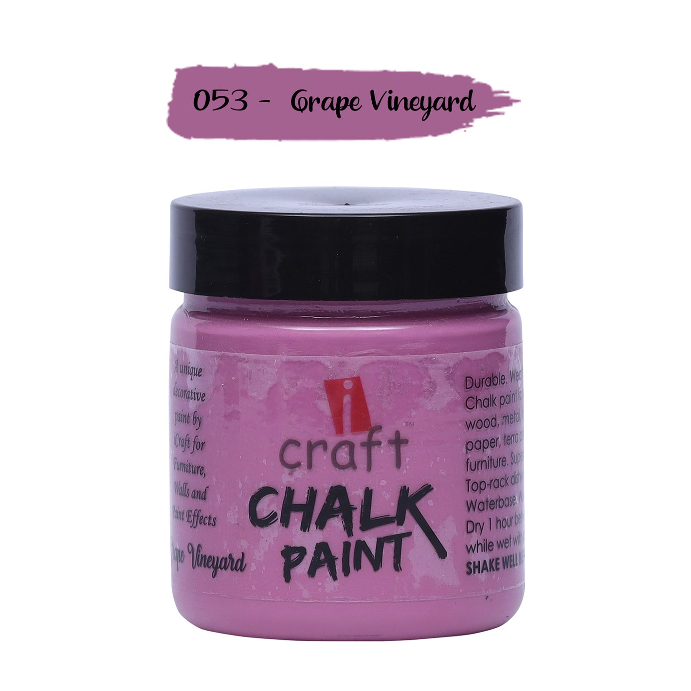 iCraft Premium Chalk Paint - Smooth, Creamy & Non-Toxic - Ideal for DIY & Resin Projects-100ml  Grape Vineyard