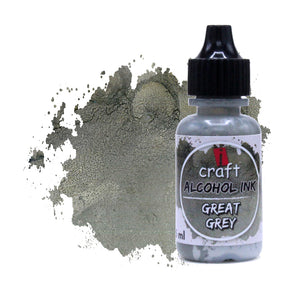 iCraft Alcohol Ink -Great Grey Vibrant and Versatile Ink for Resin and Abstract Art