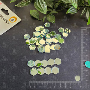 iCraft Hexagon Glass Mirror Beads