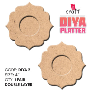 MDF Diya Bases for Diwali Decor