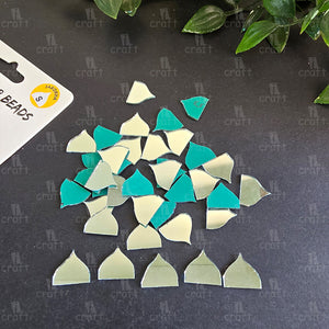 iCraft Jarokha  Point Glass Mirror Beads. Pack Of 50 Grams