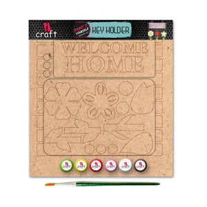 iCraft DIY Key Holder - Paint It Yourself Home Decor Art Kit - KH 001