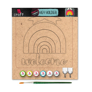 iCraft DIY Key Holder - Paint It Yourself Home Decor Art Kit - KH 003