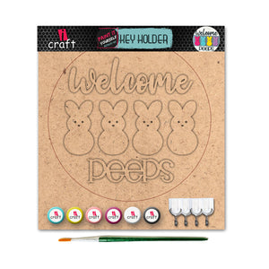 iCraft DIY Key Holder - Paint It Yourself Home Decor Art Kit - KH 004