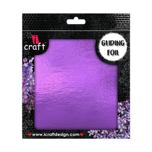 iCraft Gliding Foil - Lilac- 3x3 inches - 25 sheets | Add a Touch of Elegance to Your Crafts