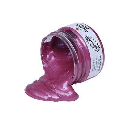iCraft Metallic Chalk Paint - Smooth, Creamy & Non-Toxic - Ideal for DIY & Resin Projects-60ml Romantic Pink