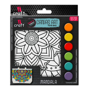 iCraft DIY Canvas Tote Bag - Paint It Yourself Activity Kit DIY Fashion Art Kit*-Mandala