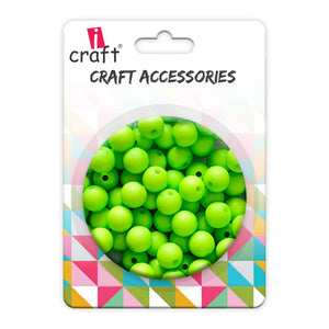 iCraft Accessories-Green Moti (Matt) 8mm.Pack Of 20 Grams