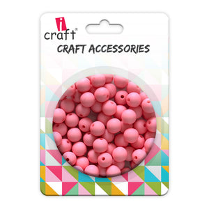 iCraft Accessories-Pink Moti (Matt) 8mm.Pack Of 20 Grams