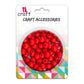 iCraft Accessories-Red Moti (Matt) 8mm.Pack Of 20 Grams