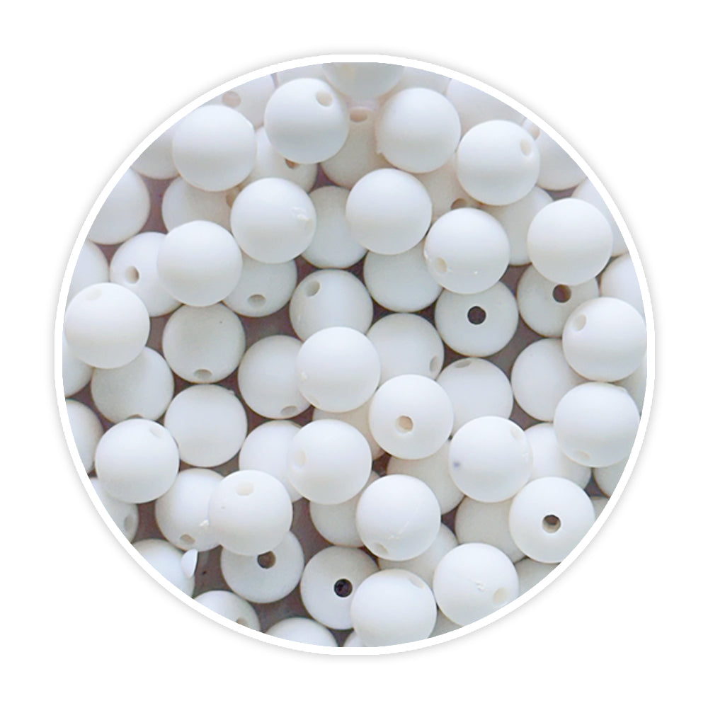 iCraft Accessories-White Moti (Matt) 8mm.Pack Of 20 Grams