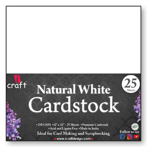 iCraft Cardstock 250 GSM -Natural White