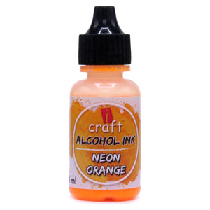 iCraft Neon Alcohol Ink - Bright and Bold Ink for Resin and Abstract Art-Neon Orange