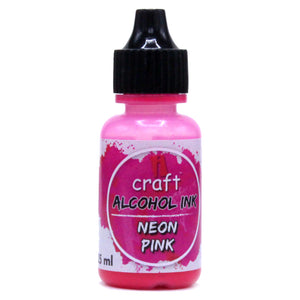 iCraft Neon Alcohol Ink - Bright and Bold Ink for Resin and Abstract Art-Neon Pink