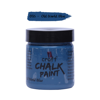 iCraft Premium Chalk Paint - Smooth, Creamy & Non-Toxic - Ideal for DIY & Resin Projects-100ml Old World Blue
