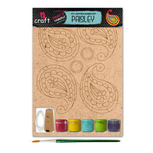 iCraft DIY Lighting Banner - Paint It Yourself Home Decor Art Kit - Paisley