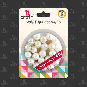 iCraft Accessories- Pearl 10mm.Pack Of 20 Grams