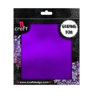 iCraft Gliding Foil - Purple - 3x3 inches - 25 sheets | Add a Touch of Elegance to Your Crafts
