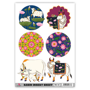 iCraft Resin Sheet RS-15 Transparent OHP Sheet with Flowers, Mandala, Motif, Pichwai  Designs - Sospeso Sheet for Resin Art, Coaster, Clock, Nameplate, Tray, Embossing, Scrapbook, Greeting Cards, Jewelry Pack of 1 Pcs