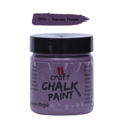 iCraft Premium Chalk Paint - Smooth, Creamy & Non-Toxic - Ideal for DIY & Resin Projects-100ml  Roman Purple