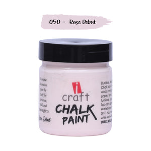 iCraft Premium Chalk Paint - Smooth, Creamy & Non-Toxic - Ideal for DIY & Resin Projects-100ml  Rose Debut