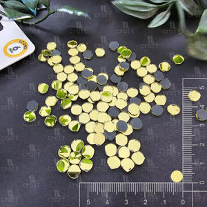 iCraft Gold Round Glass Mirror Beads. Pack Of 50 Grams