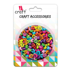iCraft Alphabet Beads: Multi Alphabet Round  Create Personalized Jewelry and More!