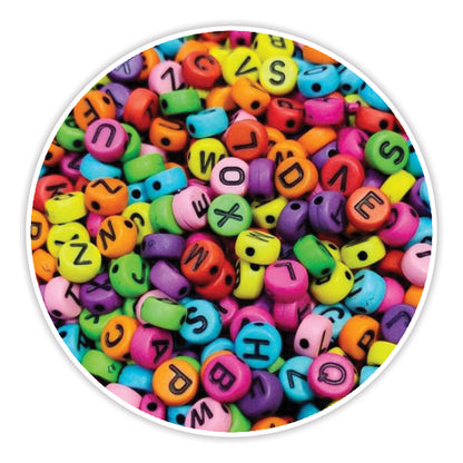 iCraft Alphabet Beads: Multi Alphabet Round  Create Personalized Jewelry and More!