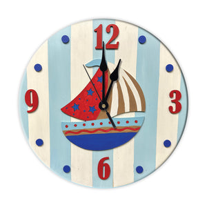iCraft DIY Clock Kit - Kids Home Decor with a Twist - Sailboat