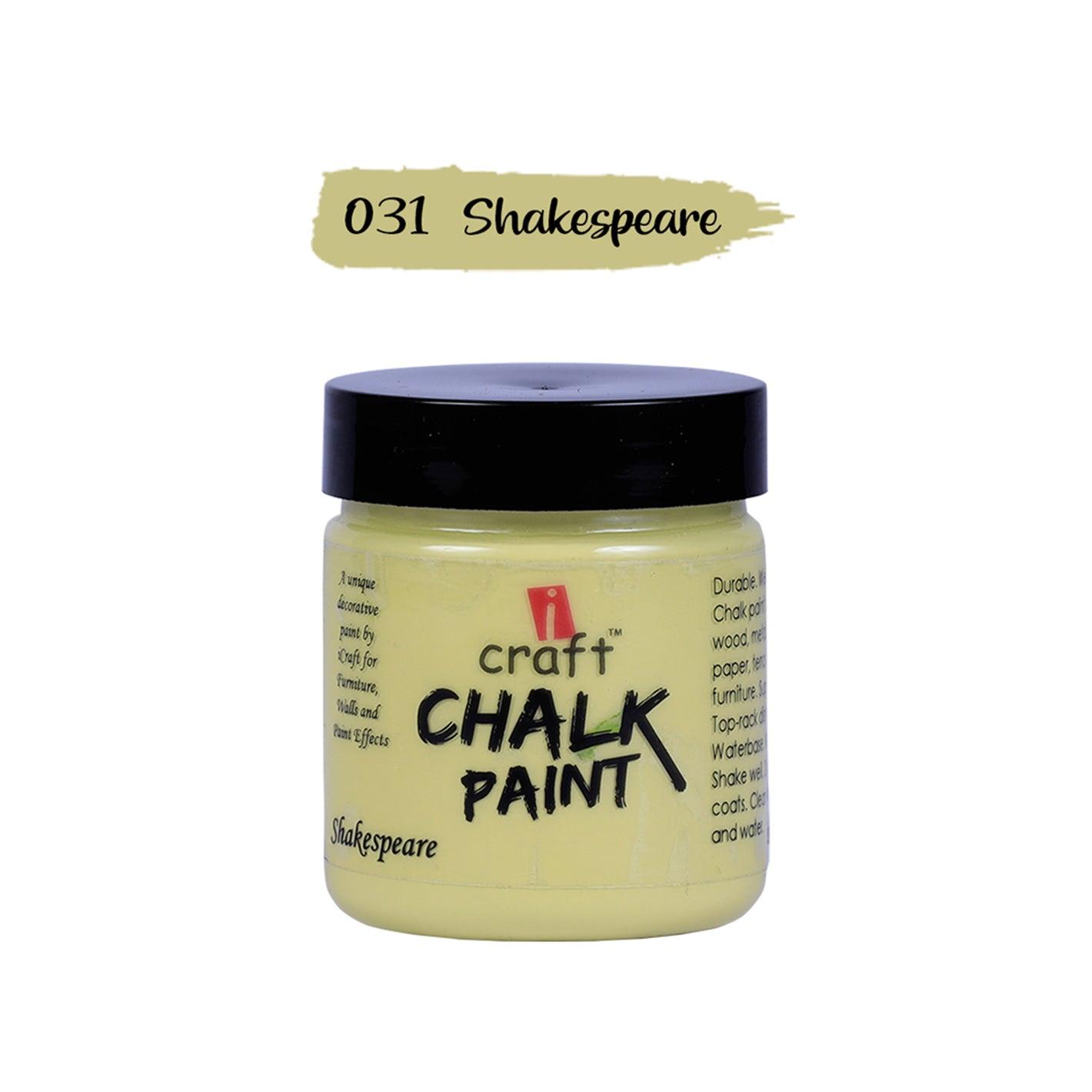 iCraft Premium Chalk Paint - Smooth, Creamy & Non-Toxic - Ideal for DIY & Resin Projects-100ml  Shakespeare