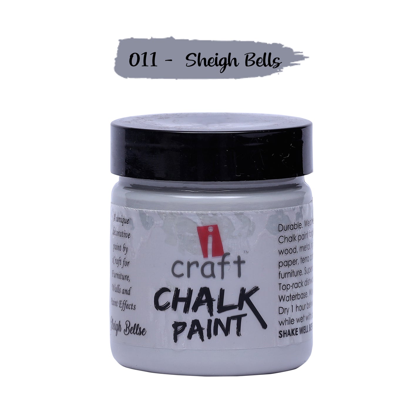 iCraft Premium Chalk Paint - Smooth, Creamy & Non-Toxic - Ideal for DIY & Resin Projects-100ml Sleigh Bells