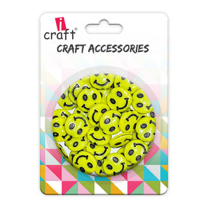 “Cheerful Smile Beads - L  - Brighten Up Your Crafts with Joy!”