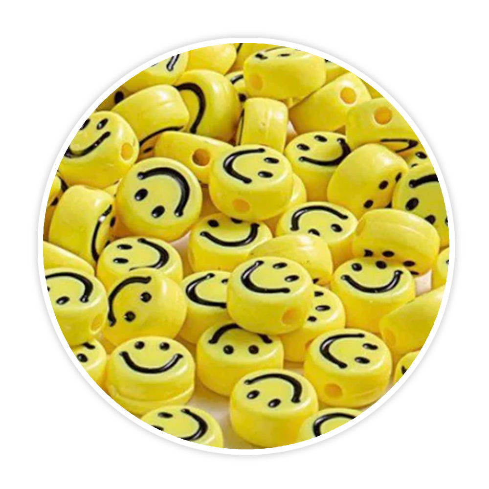 “Cheerful Smile Beads - M - Brighten Up Your Crafts with Joy!”