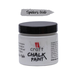 iCraft Premium Chalk Paint - Smooth, Creamy & Non-Toxic - Ideal for DIY & Resin Projects-250ml Spider Web