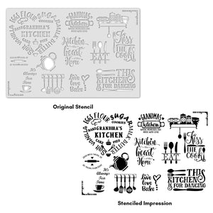 iCraft Multi-Surface Stencils - Perfect for Walls, DIY & Resin Art Projects | Reusable |12" x 18" Stencil-8413