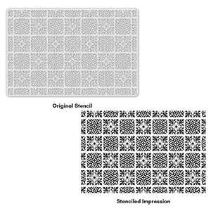 iCraft Multi-Surface Stencils - Perfect for Walls, DIY & Resin Art Projects | Reusable |12" x 18" Stencil-8418