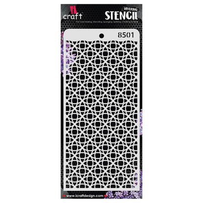 iCraft Multi-Surface Stencils - Perfect for Walls, DIY & Resin Art Projects | Reusable | Layering 4" x 8" Stencil-8501