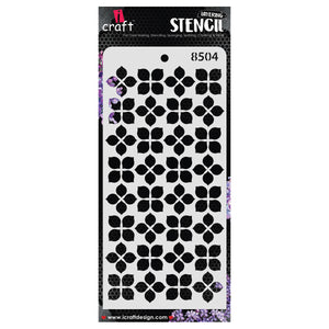 iCraft Multi-Surface Stencils - Perfect for Walls, DIY & Resin Art Projects | Reusable | Layering 4" x 8" Stencil-8504
