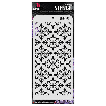 iCraft Multi-Surface Stencils - Perfect for Walls, DIY & Resin Art Projects | Reusable | Layering 4" x 8" Stencil-8505