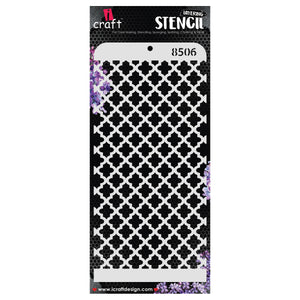 iCraft Multi-Surface Stencils - Perfect for Walls, DIY & Resin Art Projects | Reusable | Layering 4" x 8" Stencil-8506
