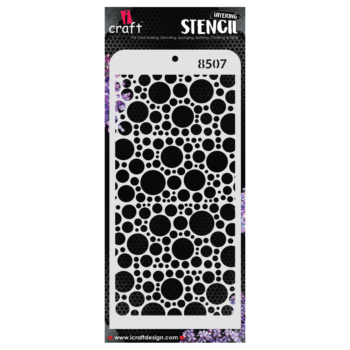 iCraft Multi-Surface Stencils - Perfect for Walls, DIY & Resin Art Projects | Reusable | Layering 4" x 8" Stencil-8507